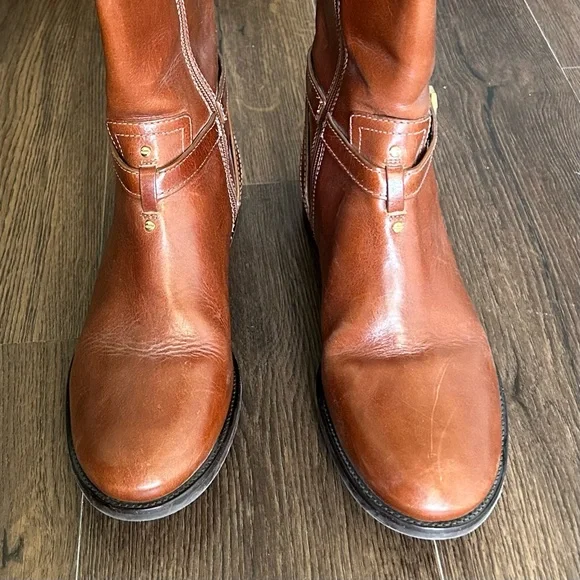 Tory Burch Sienna Brita 30MM Vegan Leather Riding Boots